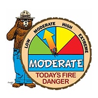 MODERATE Wildfire Danger Level